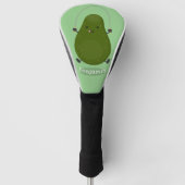 Cute avocado spring cartoon illustratie golfheadcover (Voorkant)