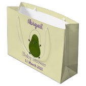Cute avocado spring cartoon illustratie groot cadeauzakje (Achterkant Gekanteld)