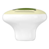 Cute avocado spring cartoon illustratie keramische knop (Zijkant)