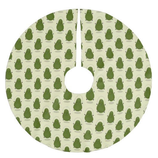 Cute avocado spring cartoon illustratie kerstboom rok (Voorkant)