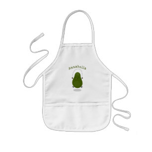 Cute avocado spring cartoon illustratie kinder schort