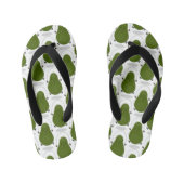 Cute avocado spring cartoon illustratie kinder teenslippers (Voetbed)
