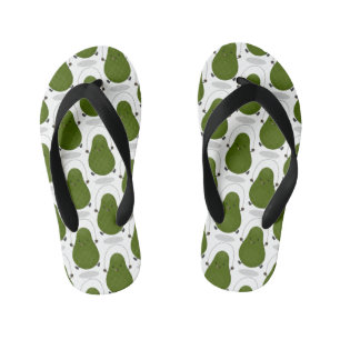 Cute avocado spring cartoon illustratie kinder teenslippers