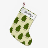 Cute avocado spring cartoon illustratie kleine kerstsok (Voorkant (Hangend))