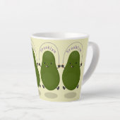 Cute avocado spring cartoon illustratie latte mok (Rechterhoek)