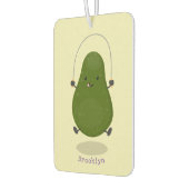 Cute avocado spring cartoon illustratie luchtverfrisser (Links)