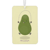 Cute avocado spring cartoon illustratie luchtverfrisser (Achterkant)