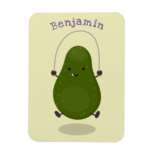 Cute avocado spring cartoon illustratie magneet
