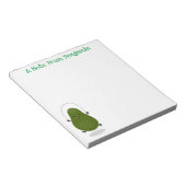 Cute avocado spring cartoon illustratie notitieblok (Schuin)