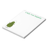 Cute avocado spring cartoon illustratie notitieblok (Linkerzijde)