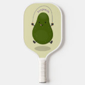 Cute avocado spring cartoon illustratie pickleball paddle (Voorkant)