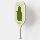 Cute avocado spring cartoon illustratie pickleball paddle (Links)