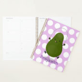 Cute avocado spring cartoon illustratie planner (Display)