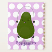 Cute avocado spring cartoon illustratie planner (Achterkant)