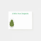 Cute avocado spring cartoon illustratie post-it® notes (Voorkant)