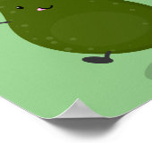Cute avocado spring cartoon illustratie poster (Hoek)