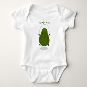 Cute avocado spring cartoon illustratie romper