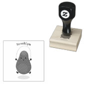 Cute avocado spring cartoon illustratie rubberstempel (Gestempeld)