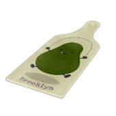 Cute avocado spring cartoon illustratie snijplank (Hoek)