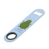 Cute avocado spring cartoon illustratie speed flessenopener (Achterkant Gekanteld)