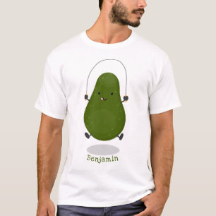 Cute avocado spring cartoon illustratie t-shirt