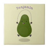 Cute avocado spring cartoon illustratie tegeltje (Voorkant)