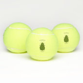 Cute avocado spring cartoon illustratie tennisballen (Multi)
