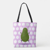 Cute avocado spring cartoon illustratie tote bag (Achterkant)