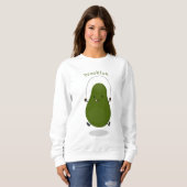 Cute avocado spring cartoon illustratie trui (Voorkant volledig)