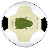 Cute avocado spring cartoon illustratie voetbal (Gedraaid)