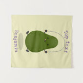 Cute avocado spring cartoon illustratie wandkleed (Voorkant (horizontaal))