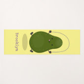 Cute avocado spring cartoon illustratie yogamat (Voorkant (horizontaal))