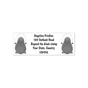 Cute avocado spring cartoon illustratie  zelfinktende stempel