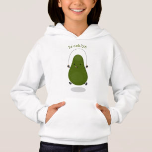 Cute avocado springtouw cartoonillustratie