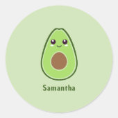 Cute Avocado Sticker (Voorkant)
