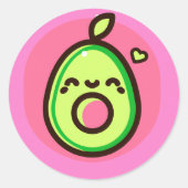 Cute Avocado Sticker (Voorkant)
