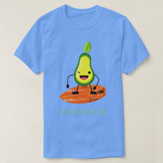 Cute Avocado Surfing T-shirt (Design voorkant)