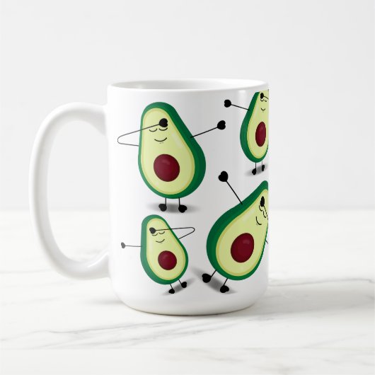 Cute Avocado Swag Cartoon Mok (Links)