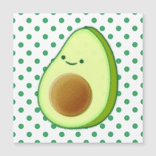 Cute Avocado Tekening Green Dot Pattern