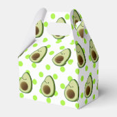 Cute Avocado Tekening Green Polka Dots Bedankdoosjes (Achterkant)