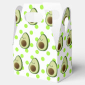 Cute Avocado Tekening Green Polka Dots Bedankdoosjes (Geopend)