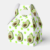 Cute Avocado Tekening Green Polka Dots Bedankdoosjes (Voorkant Zijde)
