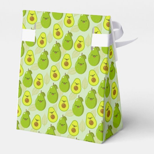 Cute Avocado Tent Favor Box Bedankdoosjes (Achterkant)