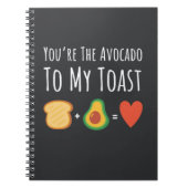 Cute Avocado Themed Gifts For Her Heart For Him Notitieboek (Voorkant)