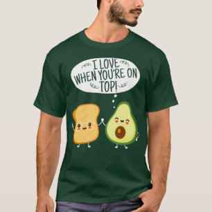Cute Avocado Toast Pun Avocado Love Health Food L T-shirt