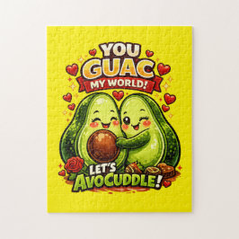 Cute Avocado Valentijnsdag Liefdesontwerp, kawaii Legpuzzel