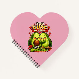 Cute Avocado Valentijnsdag Liefdesontwerp, kawaii Notitieboek