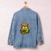 Cute Avocado Valentine’s Love Design, kawaii Love Denim Jacket (Hangar)