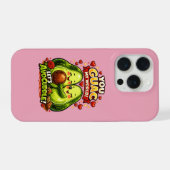 Cute Avocado Valentine’s Love Design, kawaii Love iPhone Hoesje (Achterkant horizontaal)
