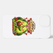 Cute Avocado Valentine’s Love Design, kawaii Love iPhone Hoesje (Achterkant horizontaal)